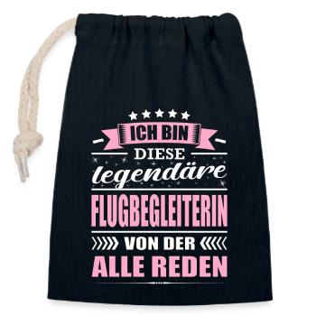 Ich Bin Diese Legendäre Flugbegleiterin - Verschließbarer Geschenkbeutel aus Baumwolle (14x20cm) - Navy - Vorne