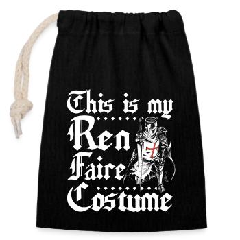 This is my ren faire costume - Verschließbarer Geschenkbeutel aus Baumwolle (14x20cm) - Schwarz - Vorne