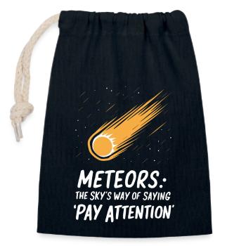 Stargazing And Meteor Shower Enthusiast - Verschließbarer Geschenkbeutel aus Baumwolle (14x20cm) - Navy - Vorne