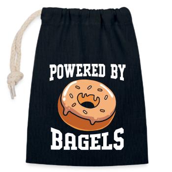 Bagel - Verschließbarer Geschenkbeutel aus Baumwolle (14x20cm) - Navy - Vorne