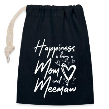 Happiness is being a mom and meemaw - Verschließbarer Geschenkbeutel aus Baumwolle (14x20cm) - Navy - Vorne