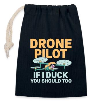 Drone Pilot If I Duck You Should Too Quadcopter RC - Verschließbarer Geschenkbeutel aus Baumwolle (14x20cm) - Navy - Vorne