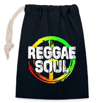Reggae Music - Closable cotton gift bag (14x20cm) - navy - Front