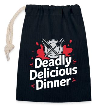 Murder Mystery Dinner Outfit, Party, Crime Scene - Closable cotton gift bag (14x20cm) - navy - Front