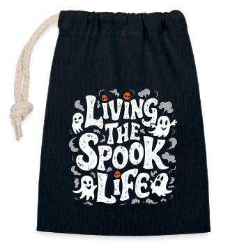 Ghost Bait Halloween Parapsychology Paranormal - Closable cotton gift bag (14x20cm) - navy - Front