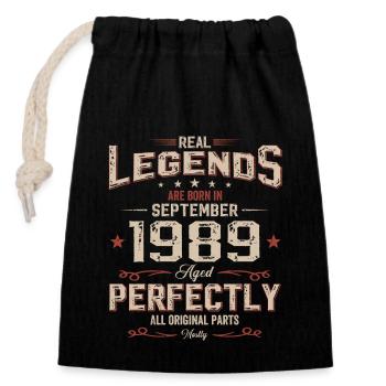 35th Birthday Original September 1989 Volume 89 - Closable cotton gift bag (14x20cm) - black - Front