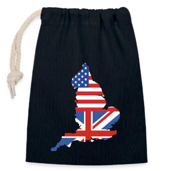England Englisch - Verschließbarer Geschenkbeutel aus Baumwolle (14x20cm) - Navy - Vorne