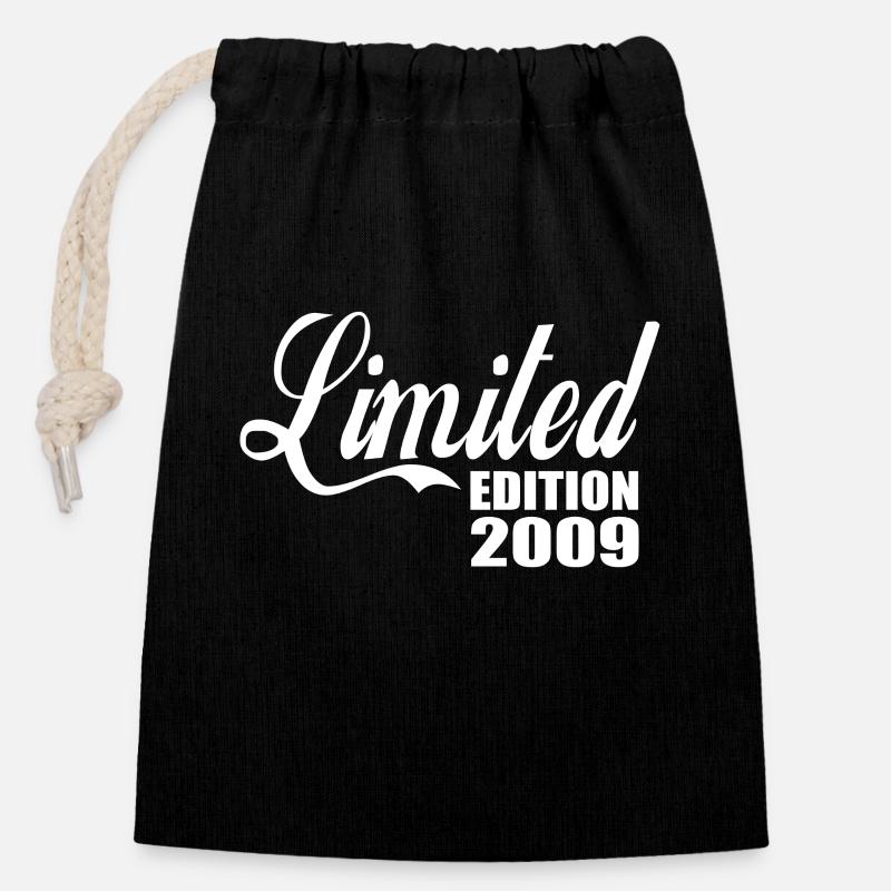 Edition limitée 2009 - Sac cadeau en coton avec cordon (14 x 20 cm) - noir
