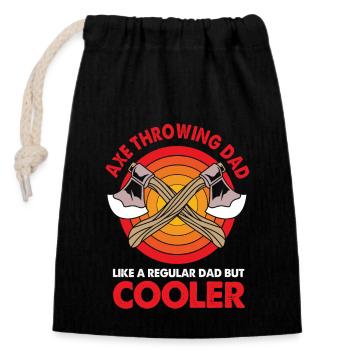 Axe Throwing - Closable cotton gift bag (14x20cm) - black - Front