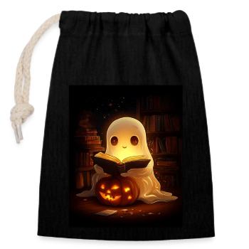 Halloween Geschenk Frauen Geist Männer Kinder Deko - Sac cadeau en coton avec cordon (14 x 20 cm) - noir - Devant