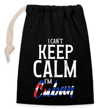 Cubains - Drôle de dicton - Sac cadeau en coton avec cordon (14 x 20 cm) - noir - Devant