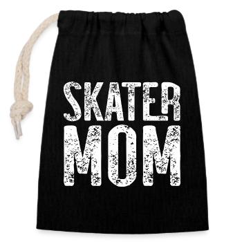 Skateboard Art Pour Garçons Filles Hommes Skateboard Cadeaux - Sac cadeau en coton avec cordon (14 x 20 cm) - noir - Devant