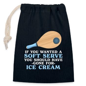 Wenn Du Soft Serve Wolltest, Hättest Du Eis Holen - Verschließbarer Geschenkbeutel aus Baumwolle (14x20cm) - Navy - Vorne