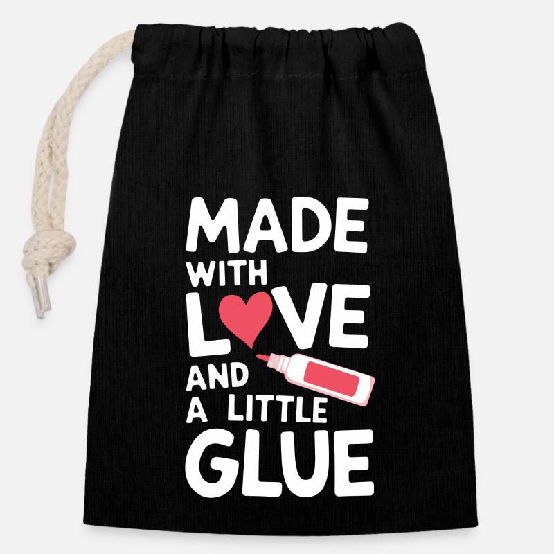 Cardmaker Scrapbooking Card Making Kits For - Closable cotton gift bag (14x20cm) - black