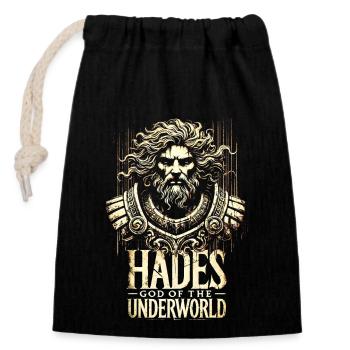 Hadès - Dieu grec des enfers - Sac cadeau en coton avec cordon (14 x 20 cm) - noir - Devant