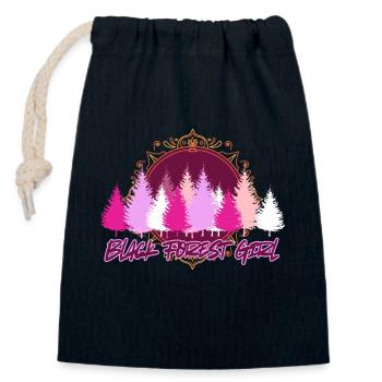 Black Forest Girl - Verschließbarer Geschenkbeutel aus Baumwolle (14x20cm) - Navy - Vorne