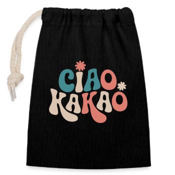 Ciao Cocoa - Closable cotton gift bag (14x20cm) - black - Front