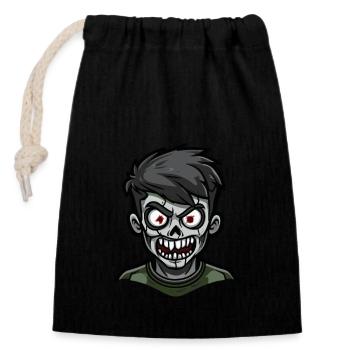 Zombie Halloween Creepy - Closable cotton gift bag (14x20cm) - black - Front