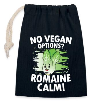 No Vegan Options Romaine Calm für Veganer und - Verschließbarer Geschenkbeutel aus Baumwolle (14x20cm) - Navy - Vorne