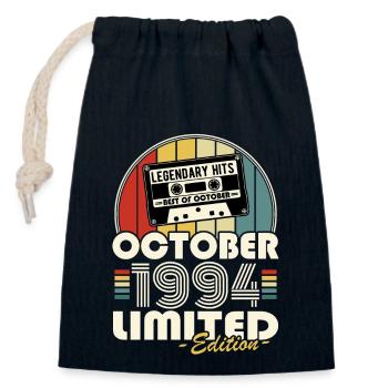 Legendary since October 1994 vintage birthday - Closable cotton gift bag (14x20cm) - navy - Front