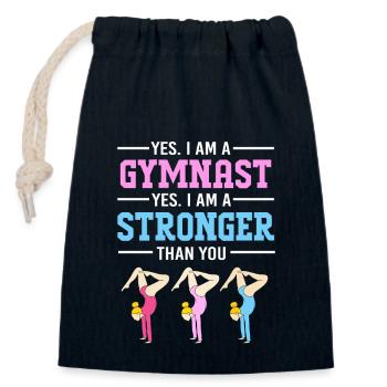 Turner Leichtathletik Gymnastik - Verschließbarer Geschenkbeutel aus Baumwolle (14x20cm) - Navy - Vorne