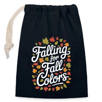 Autumnal blaze of colour for nature lovers and - Closable cotton gift bag (14x20cm) - navy - Front