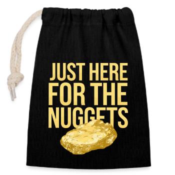 Gold Rush Adventure Gold Prospector Treasure Hunt - Closable cotton gift bag (14x20cm) - black - Front