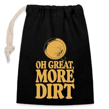 Gold Rush Adventure Gold Prospector Treasure Hunt - Closable cotton gift bag (14x20cm) - black - Front