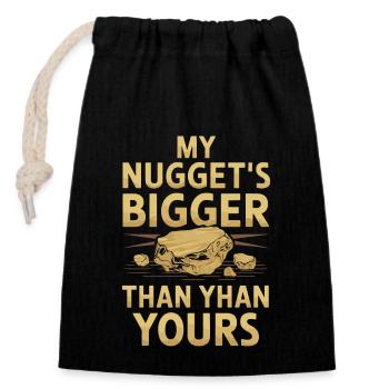 Gold Rush Adventure Gold Prospector Treasure Hunt - Closable cotton gift bag (14x20cm) - black - Front