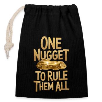 Gold Rush Adventure Gold Prospector Treasure Hunt - Closable cotton gift bag (14x20cm) - black - Front