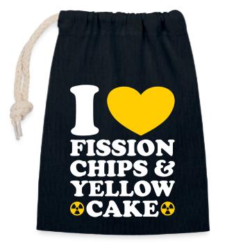 Funny Radiation Funny Nuclear Engineer - Closable cotton gift bag (14x20cm) - navy - Front