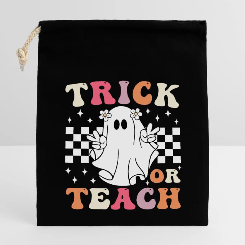 Groovy Trick oder Halloween Lehrer unterrichten Verschließbarer Geschenkbeutel aus Baumwolle (14x20cm)