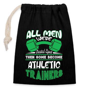 Athletic Trainer Proud Athletic Trainer - Closable cotton gift bag (14x20cm) - black - Front