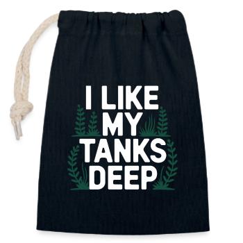Aquascaping Enthusiast Underwater Gardening - Closable cotton gift bag (14x20cm) - navy - Front