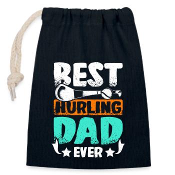 Fathers day Best hurling dad ever - Verschließbarer Geschenkbeutel aus Baumwolle (14x20cm) - Navy - Vorne