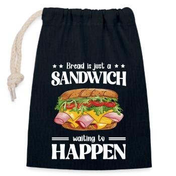 Sandwichliebhaber Lustig Sandwich Toasts Geschenk - Verschließbarer Geschenkbeutel aus Baumwolle (14x20cm) - Navy - Vorne