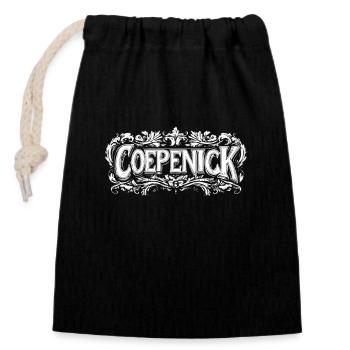 Berlin Köpenick Souvenir Cöpenick Barock-Style - Verschließbarer Geschenkbeutel aus Baumwolle (14x20cm) - Schwarz - Vorne