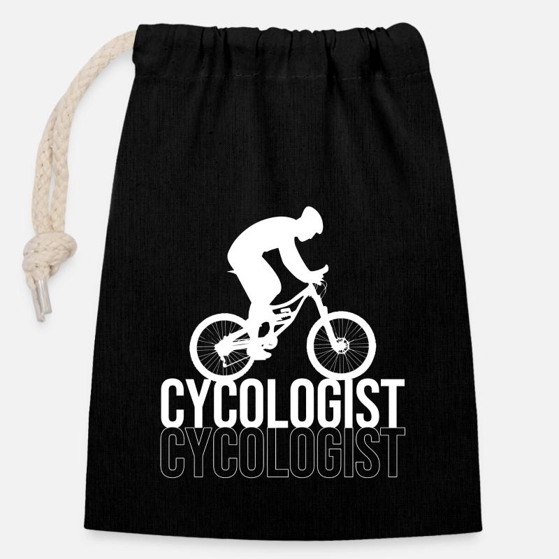 VTT VTT VTT - Sac cadeau en coton avec cordon (14 x 20 cm) - noir