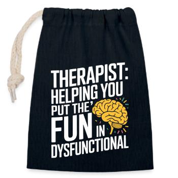 Défenseur de la santé mentale Thérapie Soutien émotionnel - Sac cadeau en coton avec cordon (14 x 20 cm) - bleu marine - Devant