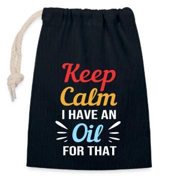 Essential oil - Closable cotton gift bag (14x20cm) - navy - Front