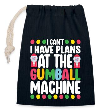 Machine à chewing-gum Machine à chewing-gum - Sac cadeau en coton avec cordon (14 x 20 cm) - bleu marine - Devant
