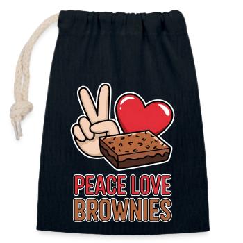 Brownies Spruch Gebäck Lustiges Brownie Geschenk - Verschließbarer Geschenkbeutel aus Baumwolle (14x20cm) - Navy - Vorne