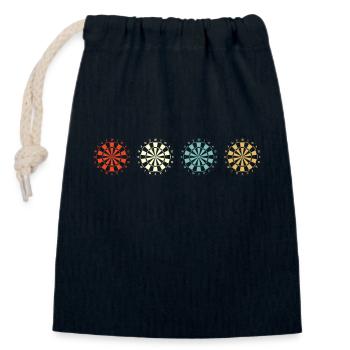 Cadeau de fléchettes Jeu de fléchettes Bullseye - Sac cadeau en coton avec cordon (14 x 20 cm) - bleu marine - Devant