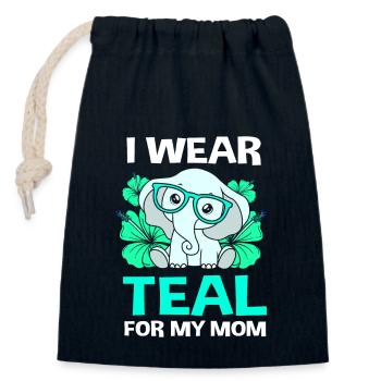 Pcos Awareness - Closable cotton gift bag (14x20cm) - navy - Front