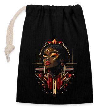 Afro Amerikanisches - Black History Month - Verschließbarer Geschenkbeutel aus Baumwolle (14x20cm) - Schwarz - Vorne