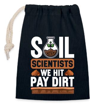 Bodenwissenschaftler Science du sol - Sac cadeau en coton avec cordon (14 x 20 cm) - bleu marine - Devant