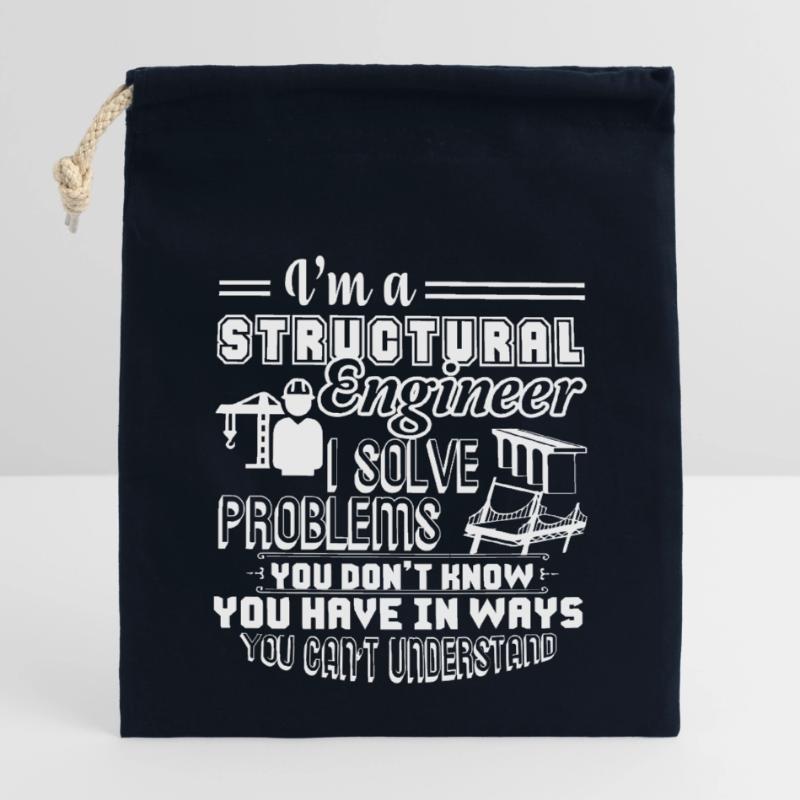 Structural Engineer I Am A Structural Engineer Closable cotton gift bag (14x20cm)
