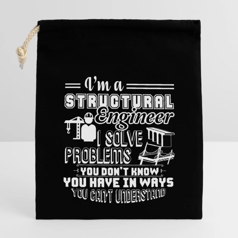 Structural Engineer I Am A Structural Engineer Closable cotton gift bag (14x20cm)