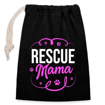 Dog Rescue Animal Rights Animal Rescue Animal Shelter - Closable cotton gift bag (14x20cm) - black - Front