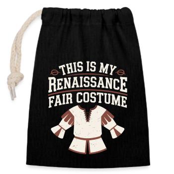 Renaissance Fair Outfit Medieval Ren Faire - Verschließbarer Geschenkbeutel aus Baumwolle (14x20cm) - Schwarz - Vorne